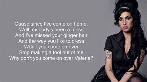 amy winehouse valerie lyrics video